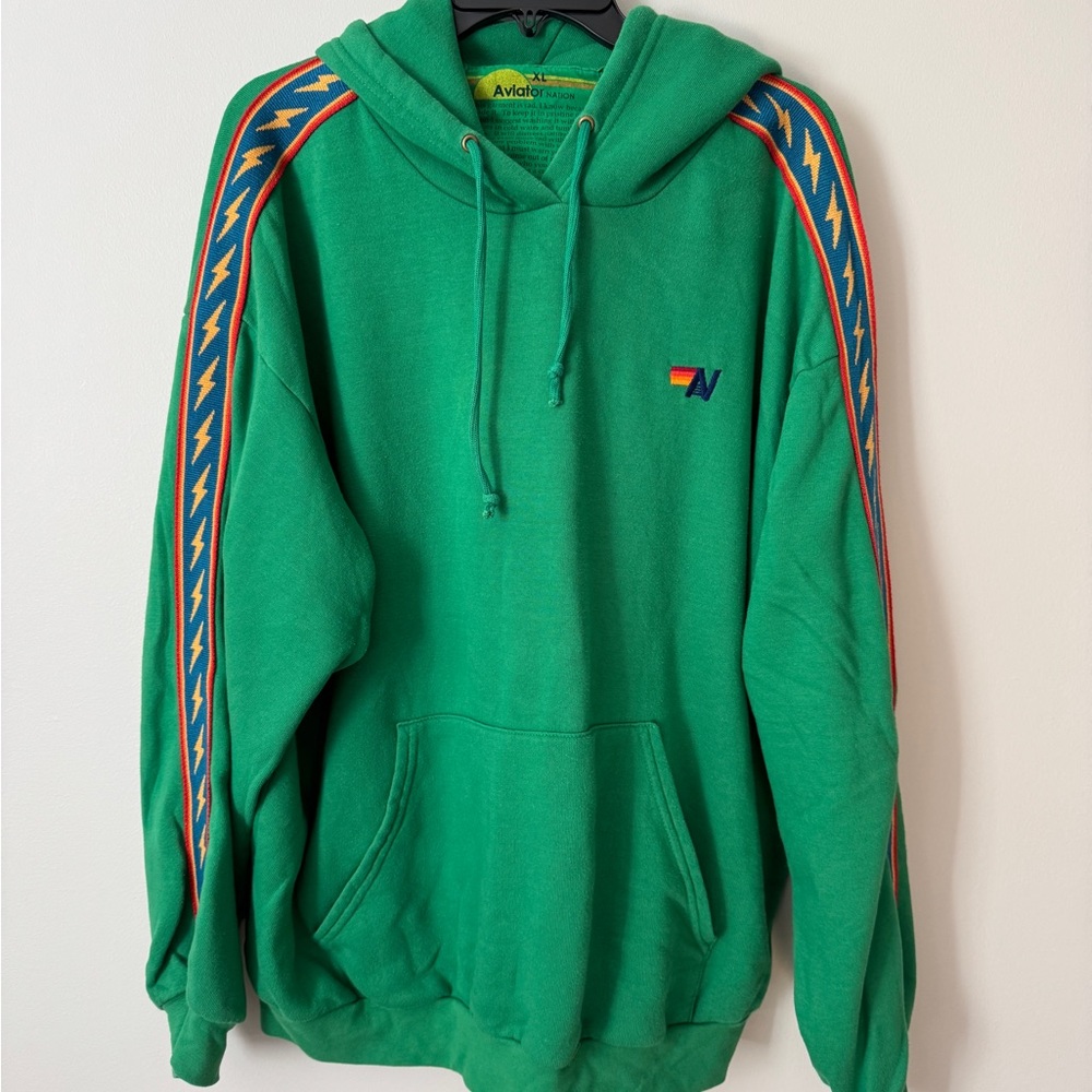 Aviator Nation Vibrant Green Hoodie
